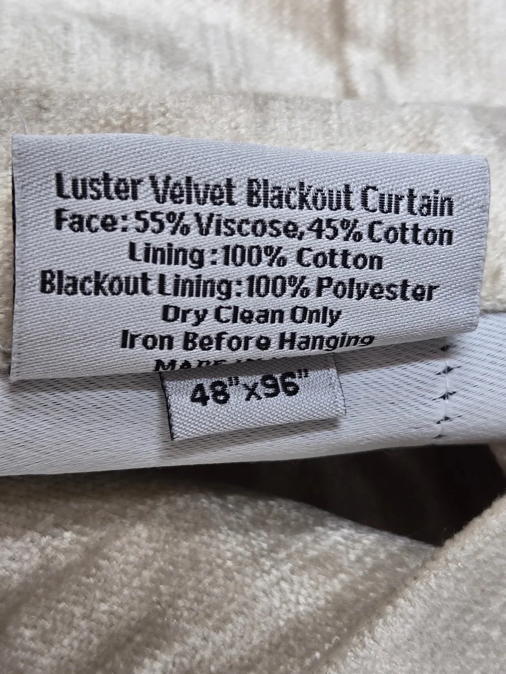 NWT QUINCE Set Of 2 48x96 Luster Velvet True Blackout Curtains Champagne 8708